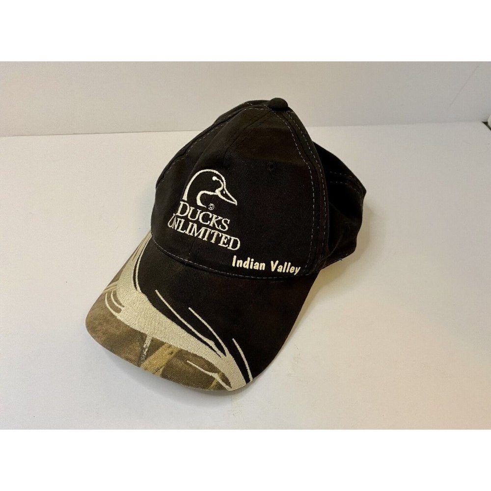 Ducks Unlimited Indian Valley California Adjustable Hat Cap Black Camo One Size